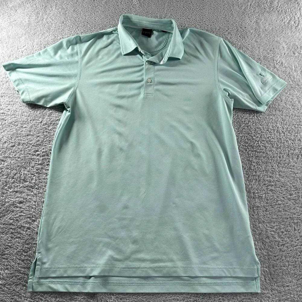 Dunning Golf Polo‎ Shirt Mens Large Light Blue Performance Forsgate Club NJ